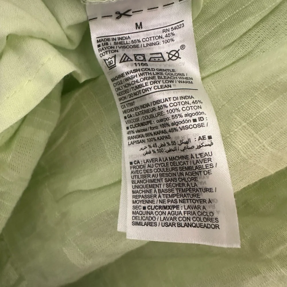 Old Navy Sleeveless Tiered Dobby Swing Dress – Women’s Medium – Light Green